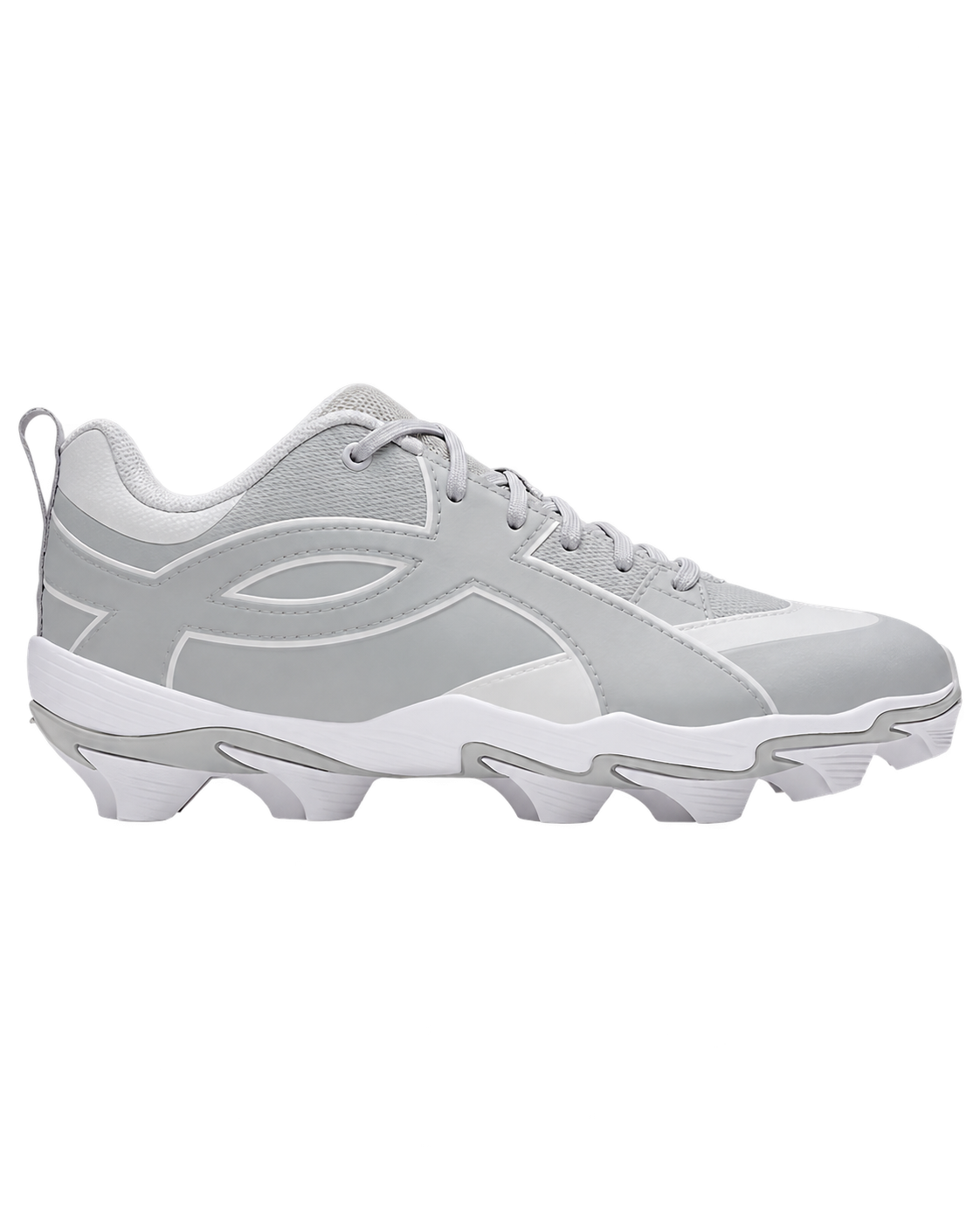 Under Armour Leadoff Icon Low RM Baseball Cleats - Gray/White, US 8