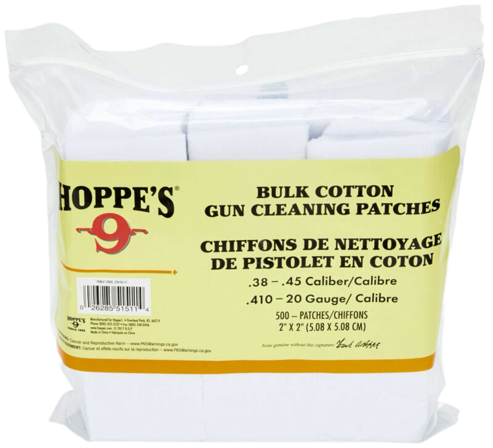 Hoppe’s Bulk Cotton Cleaning Patches